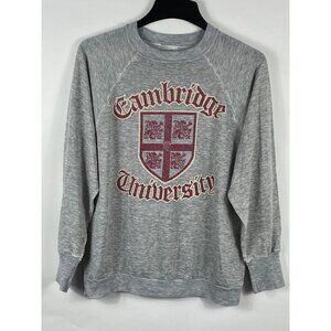 Vintage Rare Unbranded Cambridge University Crewneck Pullover Sweatshirt E527